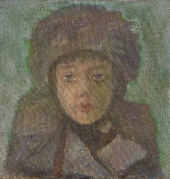Ritratto del nipote Roberto 1972 30x31 olio su tela